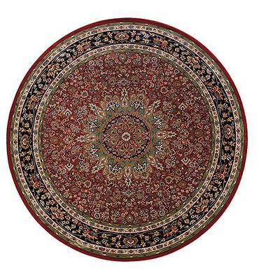 Ariana Red and Blue Hand-knotted Oriental Synthetic Rug, 4' x 6'