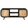 vidaXL TV Stand 43.3 in.x11.8 in.x17.7 in. Rough Mango Wood - 2 of 4