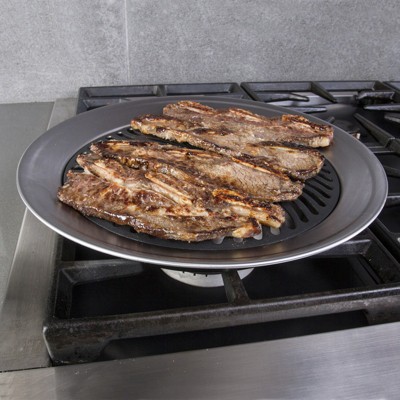 Stainless Steel Smokeless Indoor Grill Pan with Nonstick Coating