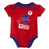 MLB Philadelphia Phillies Infant Girls' 3pk White Bodysuit - 4 of 4