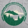 Womens Save The Bees Plant More Trees Calm The Seas T Shirt Funny Earth Day Tee - Crazy Dog Women's T Shirt - 2 of 4