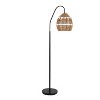 LumiSource Congo Contemporary 64" Metal Floor Lamp in Matte Black Metal/Brown Rope - 3 of 4