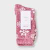 Women's Snowflake Cozy Crew Socks - Auden™ 4-10 - 2 of 3