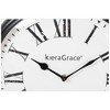 Kiera Grace 13" Antique Wall Clock Black/White: Modern Glass Decor, Indoor Use, Analog Display - 3 of 4