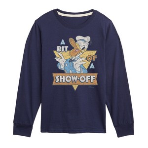 Boys' - Disney - Donald Bit Of A Show Off Long Sleeve Graphic T-Shirt - 1 of 4