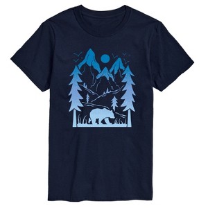 Men's - Instant Message - Bear And Mountains Short Sleeve Graphic T-Shirt - 1 of 4