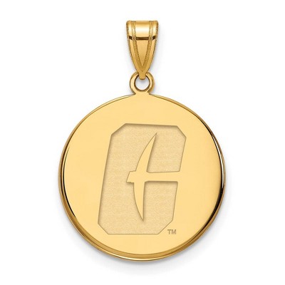 Black Bow Jewelry 10k Yellow Gold North Carolina at Charlotte 49ers NCAA Large Pendant