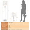 Costway 3 Piece Lamp Set Modern Floor Lamp & 2 Table Lamps Nickel Finish Lamps W/ Base - 3 of 4