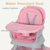 Kinder King 8 in 1 Baby High Chair, Coverts to Dining Booster Seat, Removable Tray & Double Seat Cover, Easy to Wipe - 4 of 4