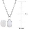 EVERLY JEWELRY | Sterling Silver Created Gemstone and Multiple Gemstones 2-Piece Set of Pendant with Chain and Earrings. - 2 of 3