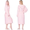 PAVILIA Women Robe with Hood, Fleece Plush Soft Long Hooded Robe, Fluffy Fuzzy Cozy Warm Bathrobe Shower Spa House - 2 of 4