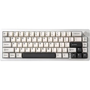 YUNZII AL66 Wireless Mechanical Keyboard,65% Knob Control Aluminum Gaming Keyboard, Gasket Mounted RGB Keyboard(Milk Switch, Silver) - 1 of 4