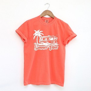 Simply Sage Market Women's Summer Vibes Camper Short Sleeve Garment Dyed Tee - 1 of 4