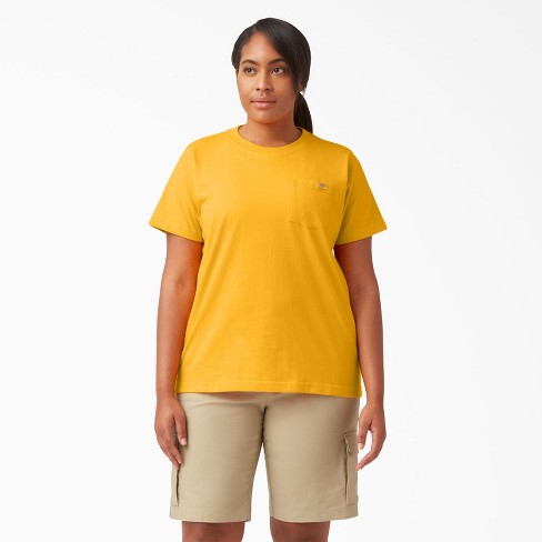 Dickies Women's Plus Heavyweight Short Sleeve T-Shirt, Radiant Yellow  (R2Y), 1PS