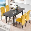 CAVINAS Dining Table Kitchen Table Rectangle Expandable Ceramic Dining Room Table - 2 of 4