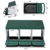 BENCMATE Pet Crates and Houses 3 Houses Dual Chamber Poultry Nesting Box for Hens and Ducks, Secure Egg Laying Sanctuary, Green, 33.86"*14.96"*6.89" - 3 of 4