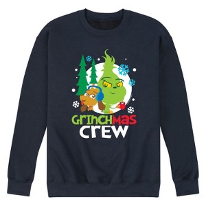 Men's - Dr. Seuss - Grinchmas Crew Graphic Fleece Sweatshirt - 1 of 4