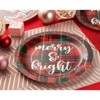 Juvale 80-Pack Merry & Bright Red Plaid Christmas Paper Plates, 9 Inches Decorative Paper Plates, Christmas Decorations - 3 of 4