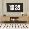 KTMBDW TV Stand for TVs up to 80'' , Modern Farmhouse Media Console, Entertainment Center with Solid Wood Legs, TV Cabinet for Living Room,Natural - 3 of 4