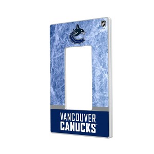 NHL Western Conference Teams Ice Wordmark Hidden-Screw Light Switch Plate for Single Rocker - 1 of 4