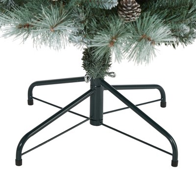 6-Foot Frosted Tip Pine Artificial Christmas Tree with Lights