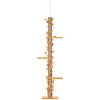 Pawhut Floor to Ceiling Cat Tree with Adjustable Height 80"- 95", Tall Cat Tree for Indoor Cats with Sisal Scratching Post, Platforms, Leaves - 4 of 4