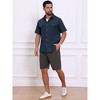 INSPIRE CHIC Men's Fishing Summer Short Sleeve Solid Cargo Shirts - 2 of 4