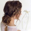 Unique Bargains Bow Ribbon Hair Clips Beige 1 Pc - 2 of 4
