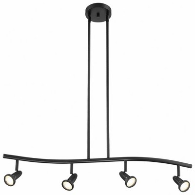 Cobra Black Steel Adjustable Linear LED Spot Light Pendant