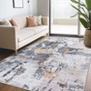 Washable Modern Abstract Rug Non Slip Low Pile Rug Soft Contemporary Throw Floor Cover Foldable Indoor Carpet for Living Room Bedroom Playroom - 3 of 4