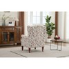 Okak Mid-Century Aesthetic Fabric Lounge Armchair with Floral Design,Leisure Sofa Accent Chair for Living Rooms,Relaxation Areas - 3 of 4