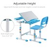 Costway Height Adjustable Children's Desk Chair Set Multifunctional Study Drawing - 4 of 4
