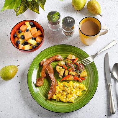 Gibson Home Assorted Colors Ceramic 12-Piece Dinnerware Set