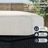 LayinSun Wicker Patio Furniture Set with Fire Pit Table, Classis Outdoor Conversation 360 Degree Swivel Chairs Set with Coffee Table - 3 of 4