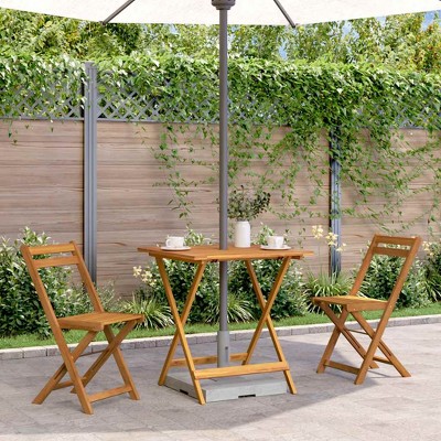 vidaXL Garden Table Natural wood Solid acacia wood 27.6 x 27.6 x 29.5 in