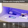 Dresser for Bedroom with 6 Drawers, Modern Chest Featuring LED Lights and Charging Station - 3 of 4