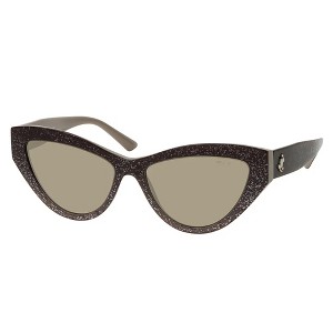 Jimmy Choo JC 5004 50465A Womens Cat-Eye Sunglasses Sand Gradient Glitter 55mm - 1 of 3