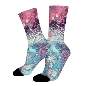 Colorful Art Women Printed Crew Socks Funny Funky Socks Soft Polyester Novelty Gifts for Artists Men - 1 of 1