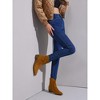 Perphy Women's Zipped Pointed Toe Block Heel Western Ankle Boots - 3 of 3