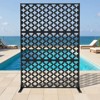 Freestanding Outdoor Privacy Screen,  Metal Decorative Privacy Screen Panels, for Climbing Plants, Ideal for Patio, Balcony, Deck - 4 of 4