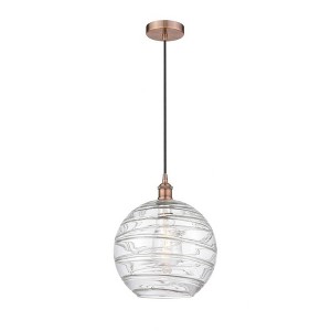 Athens Deco Swirl - 1 Light Mini Pendant In Industrial Style-14.75 Inches Tall and 12 Inches Wide - 1 of 1