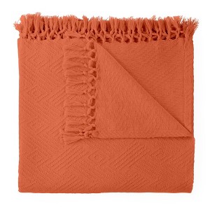 Whisper Organics Diamond Jacquard Weave Throw Blanket - GOTS Certified Organic - 60"x80" - 1 of 4