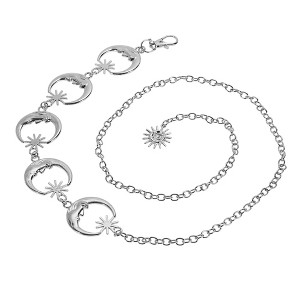 Unique Bargains Moon Pendant Adjustable Waist Belt 1 Pc - 1 of 4