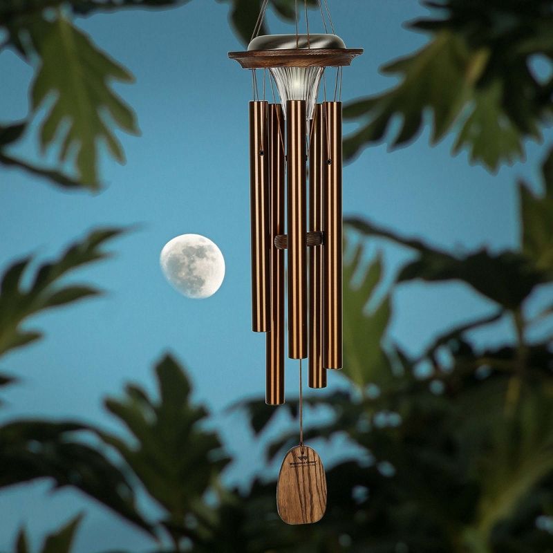 Woodstock Wind Chimes Signature Collection, Moonlight Solar Chime, 29'' Wind Chime, 3 of 12