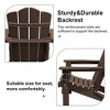 HYLEORY HDPE Outdoor Patio Chair, Folding Adirondack Chair - 3 of 4