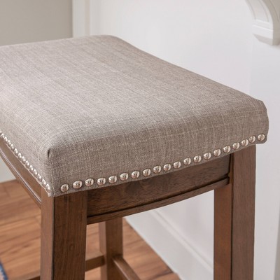 Rustic Brown and Gray Acacia Bistro Bar Set with Silver Accents