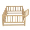 Kumasinova Twin/Full Size Pine Wood Floor Bed,Montessori Floor Bed with Fence&Gate,No Slats,Kids Montessori Bed for Boys&Girls,Formaldehyde-free - 4 of 4