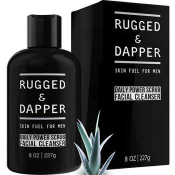 RUGGED & DAPPER - Daily Power Scrub Facial Cleanser, Face Wash for Men, 8 Ounces
