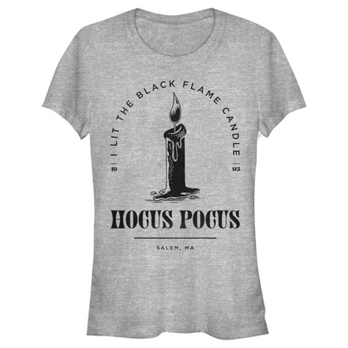 Juniors Womens Disney Hocus Pocus I Lit Flame Candle T-shirt : Target