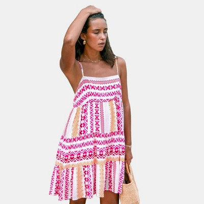Women's Geo Print Cami Mini Dress - Cupshe